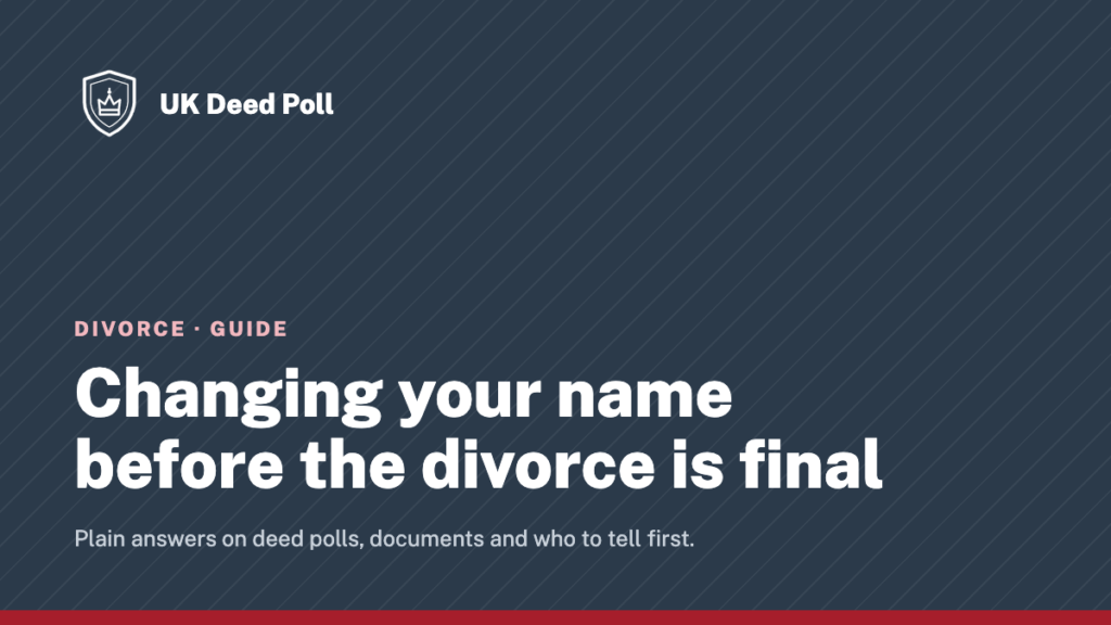 Changing your name before the divorce is final