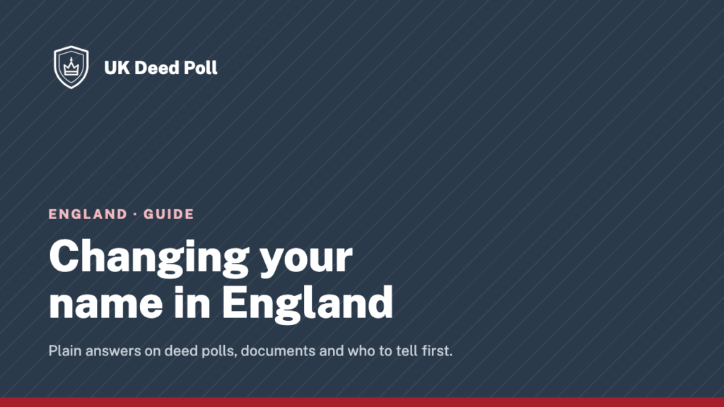 Changing your name in England: the complete guide
