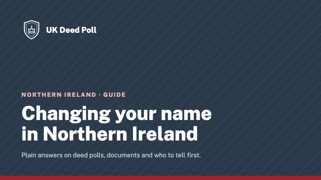 Changing your name in Northern Ireland