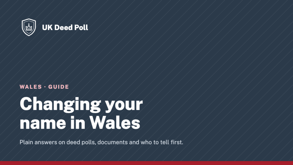 Changing your name in Wales